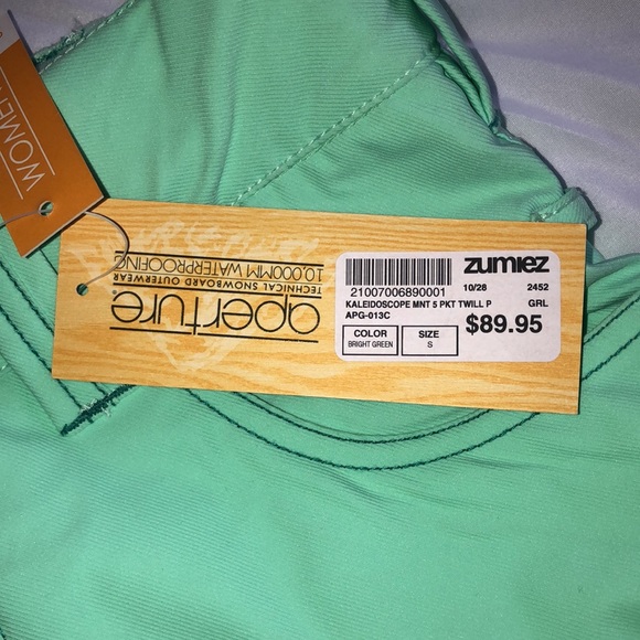 Aperture Kaleidoscope Mint 10K Stretch Snowboard Pants - Picture 6 of 12